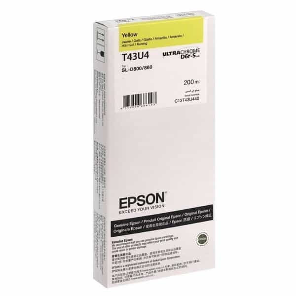 Epson T43U4 Ink Yellow per SL-D800 C13T43U440 Epson T43U4 Ink Yellow per SL-D800 C13T43U440